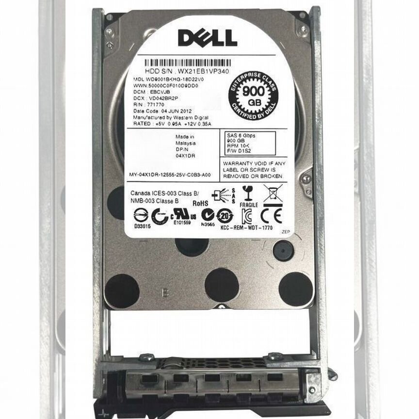 [WD9001BKHG] Жесткий Диск Dell 4x1dr 900gb Sas 2.5" Wd9001bkhg