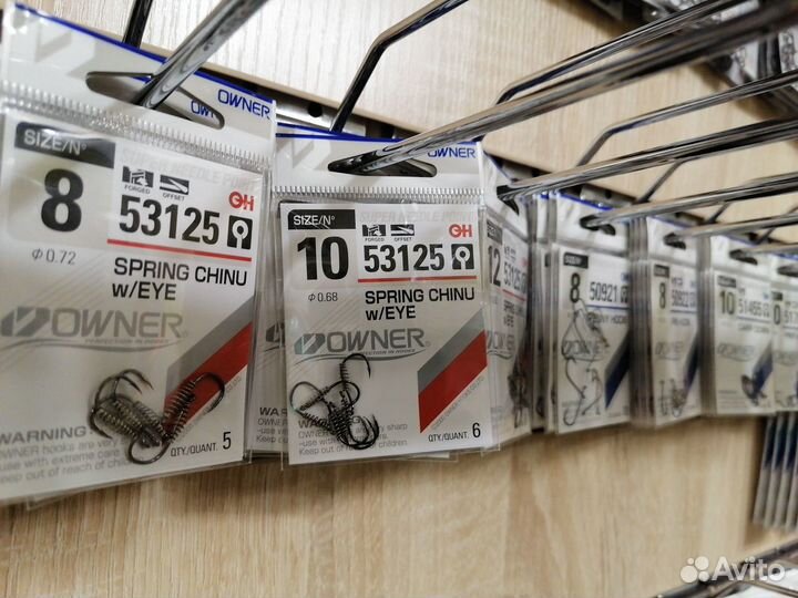 Крючки рыболовные owner в ассорт