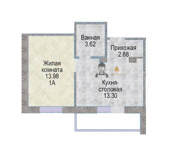 1-к. квартира, 35,3 м², 2/9 эт.