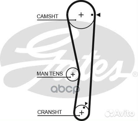 8597-15687) Ремень грм 5687XS Gates