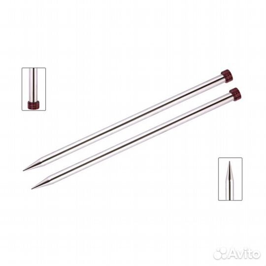 Спицы прямые Nova Metal KnitPro, 35см, 7,00мм 102