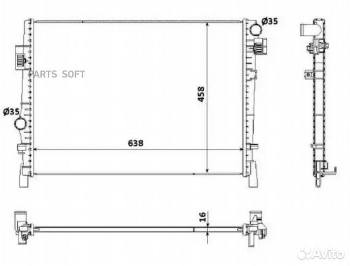 NRF 53901 NRF 53901 радиатор охлаждения\Fiat Freem