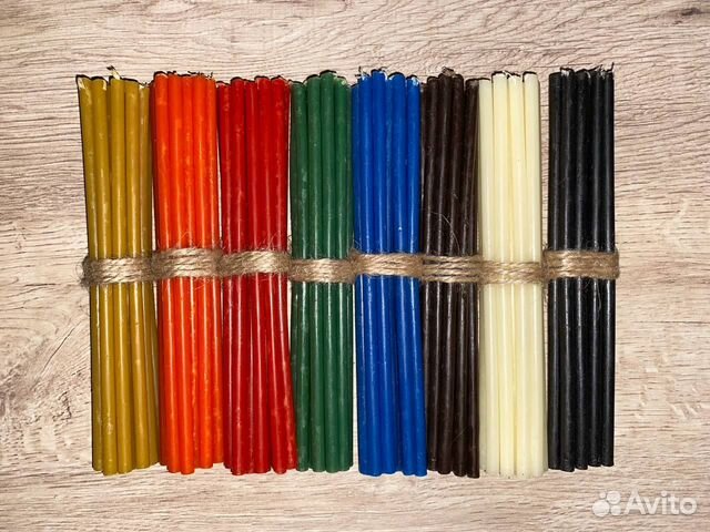 Свечи восковые цветные