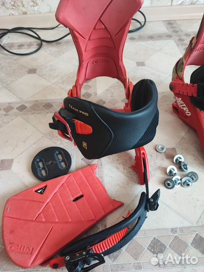 Крепления для сноуборда Nitro team, на запчасти