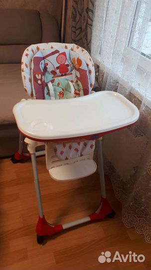 Детский стульчик для кормления chicco polly