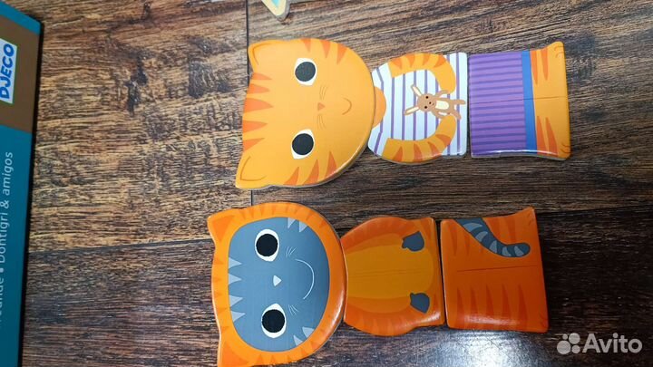 Пазлы djeco Забавные одежки Mixacat