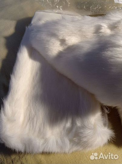 Новые Муфты варежки для коляски Кожа Песец