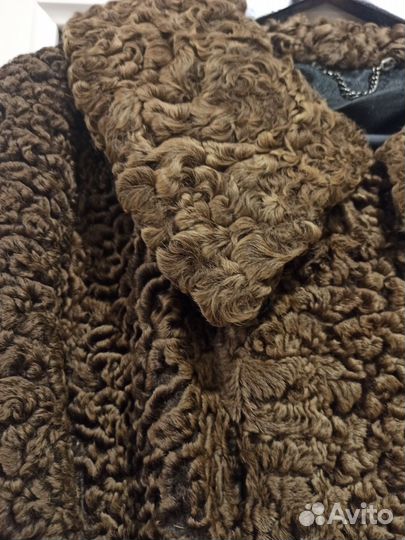 Шуба из каракульчи. Пепельно- коричневая 48-50 р