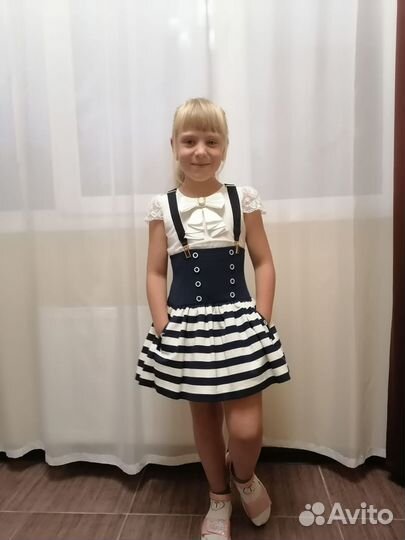 Блузка маленькая леди 134 размер