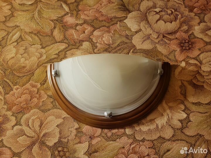 Светильники настенные дерево стекло 36 см х 19 см