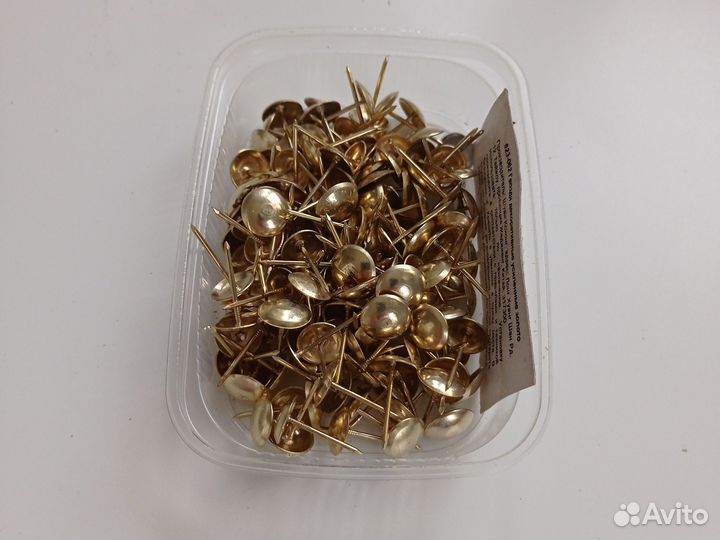 Гвозди декоративные усиленные золото 140шт