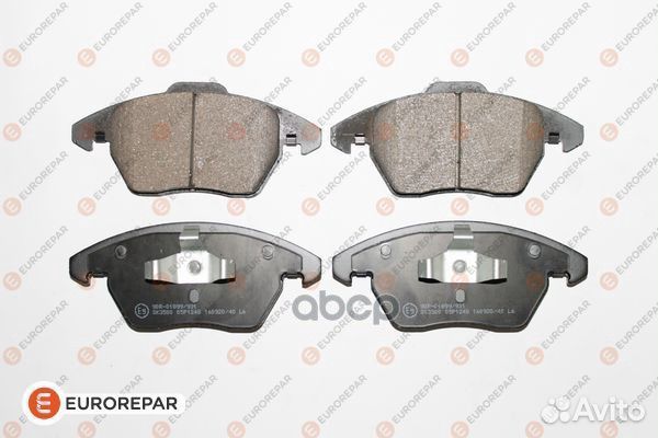 Колодки тормозные перед 1617274580 eurorepar