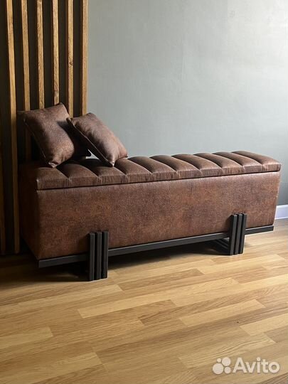 Банкетка обувница лофт с полками