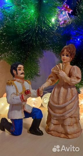 Свадебная композиция из ваты