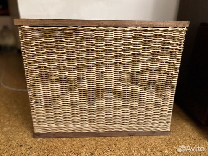 Плетёная корзина-сундук из эко лозы 50*40*40
