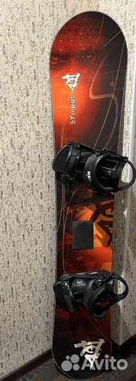 Сноуборд Black fire с креплениями USD