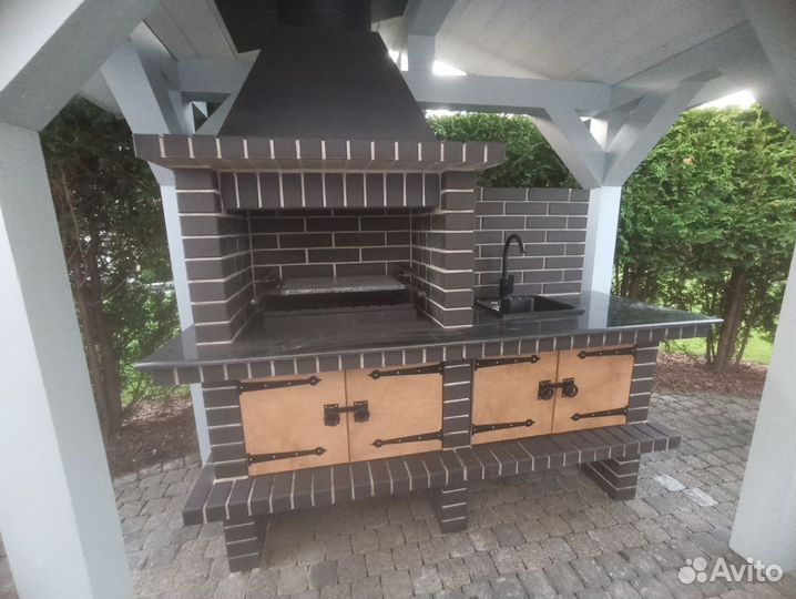 Мангал из кирпича / Модульное барбекю