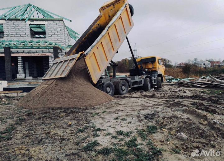 Песок карьерный доставка