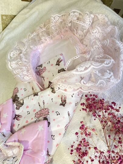 Конверт на выписку для девочки лето/весна/осень