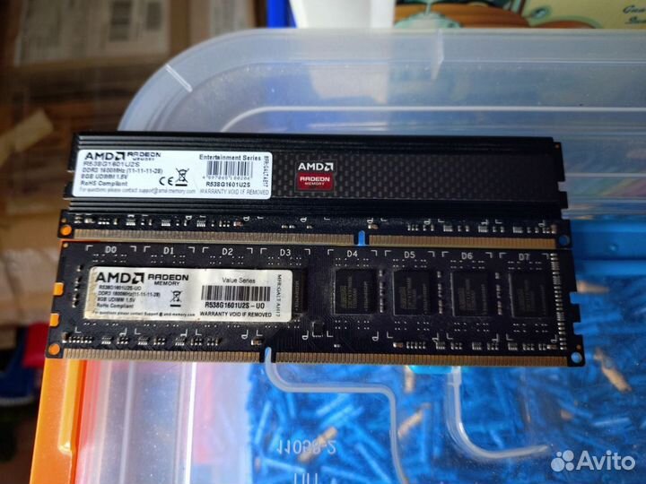 Оперативная память AMD 2x8 Гб DDR3 1600