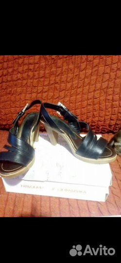 Босоножки кожа нат