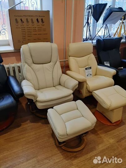 Механический реклайнер с пуфом для ног Relax Hana