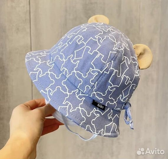 Панамка мишка детская для малыша Панама кепка