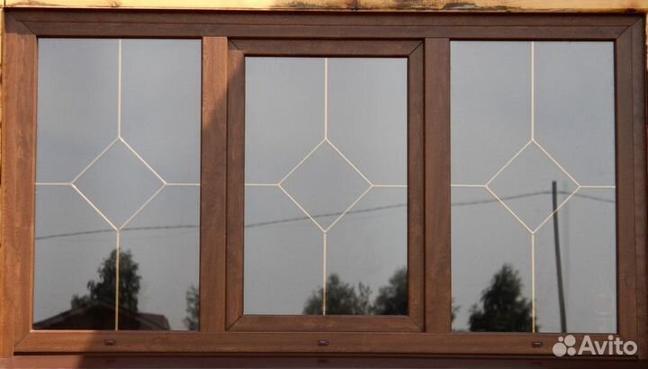 Окно трехстворчатое в дом