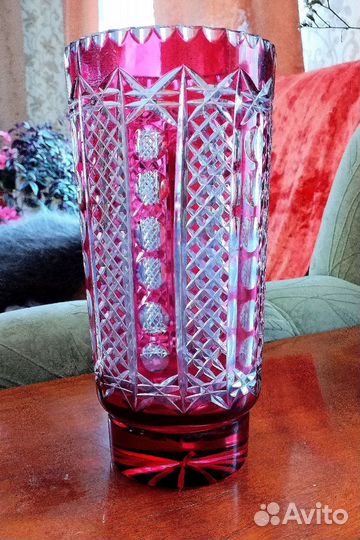 Ваза цветной хрусталь Германия