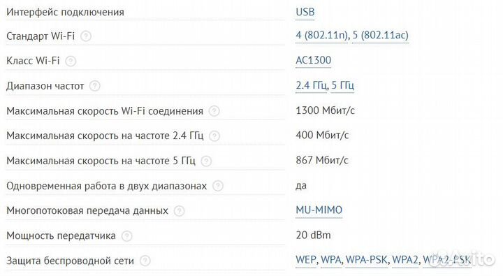 WI-FI адаптер TP-Link acher t4u plus