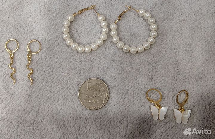 Серьги бижутерия цена за 1 пару