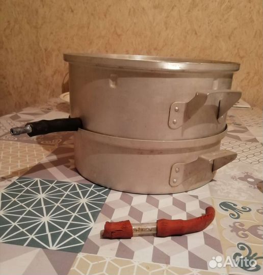 Кастрюли алюминиевые, СССР. Две чашки от соковарки