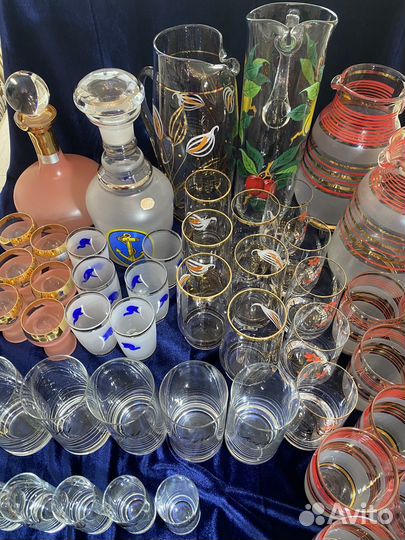 Чешское богемское стекло винтаж.Цены разные