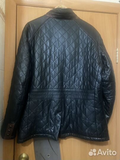 Куртка кожаная стеганая муж.56 Турция