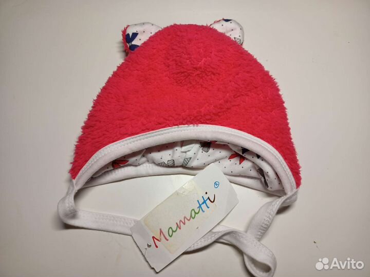 Новая шапка для девочки Mamatti (размеры 40 и 44)