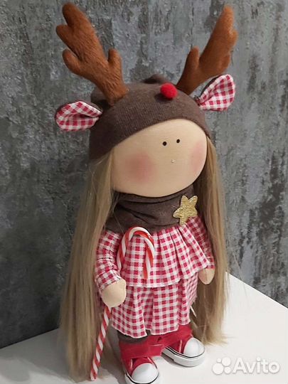 Текстильная кукла Олененок