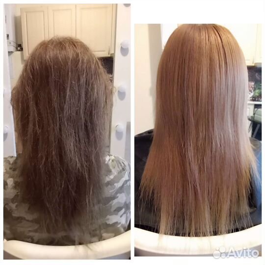Кератиновое выпрямление волос