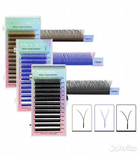 Ресницы для наращивания пучки нагараку nagaraku