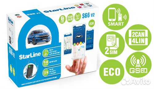 StarLine S66 v2 BT ECO 2CAN+4LIN GSM