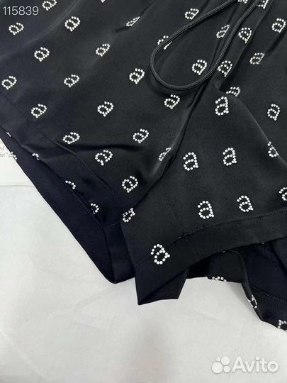 Шелковые шорты alexander wang белые черные