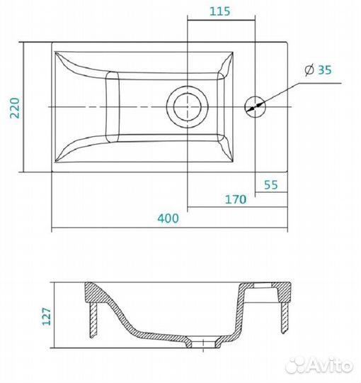 Раковина Santek Миранда 40 1.WH30.2.500