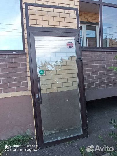 Дверь алюминиевая бу