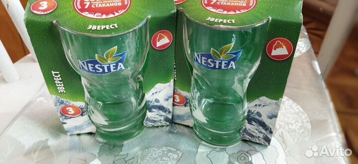 Стаканы nestea, и бокалы для пива