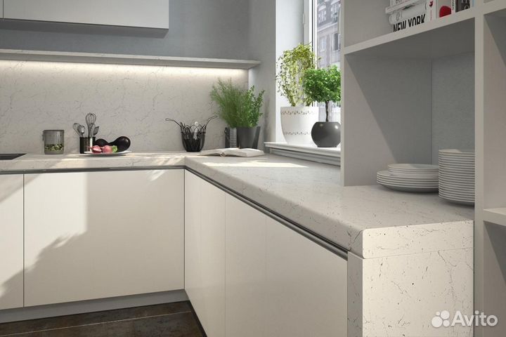 Столешница для кухни 3028S Мрамор марк.бел.3 метра