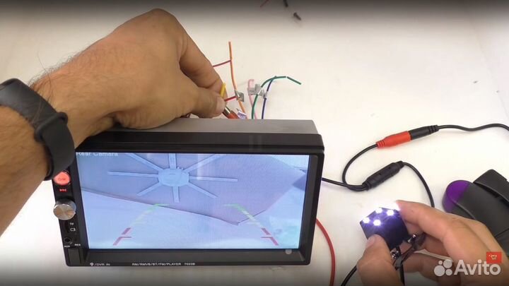 Универсальная 2 din магнитола с блютуз AUX USB