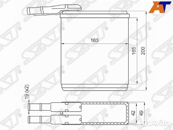 Радиатор отопителя салона isuzu bighorn 91-02/T