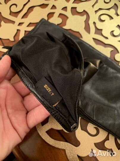 Перчатки женские кожаные