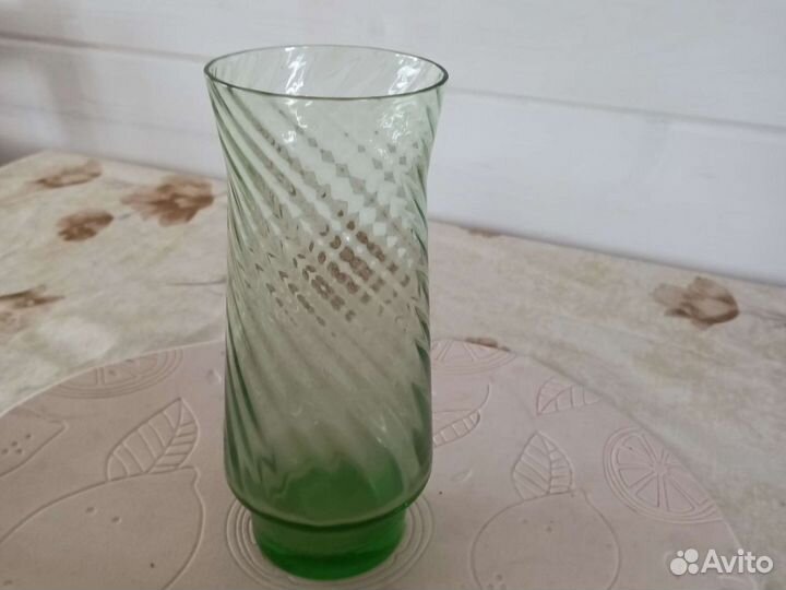 Ваза хрустальная СССР цветная