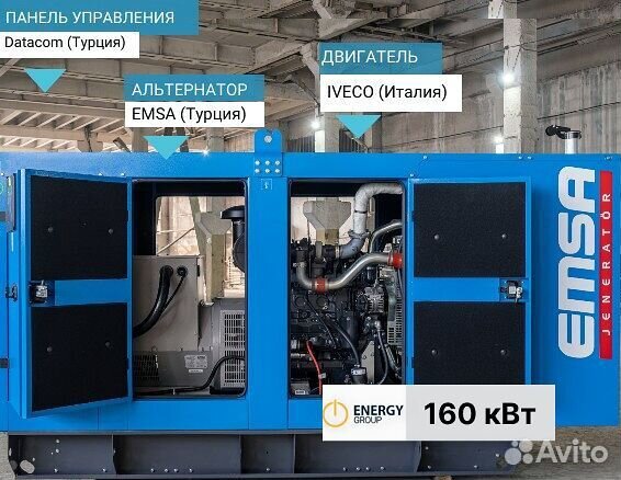 Дизельный генератор 160 кВт Iveco Emsa