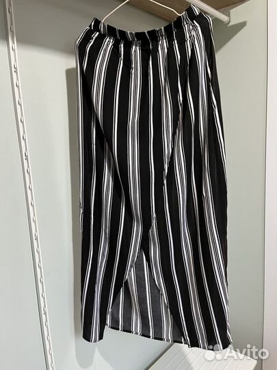 Юбка длинная с разрезом летняя